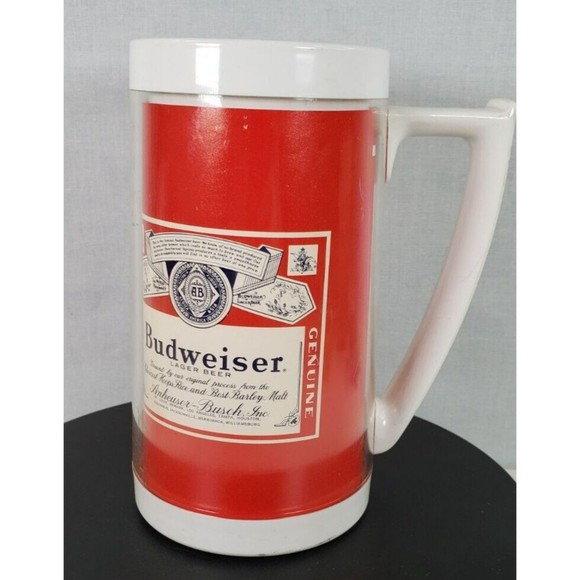 Vintage Thermo-Serv West Bend Budweiser Beer/Coffee Mug Cup